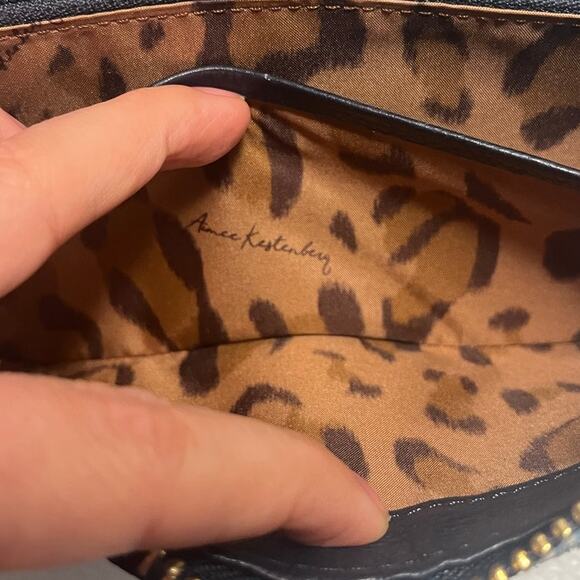 Aimee Kestenberg Denium Patchwork Zip-around Wallet Blue Leather Suede - Picture 8 of 11